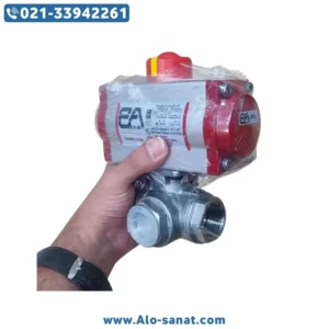 اکچویتور پنوماتیک سایز 52 با شیر سه راه T استیل