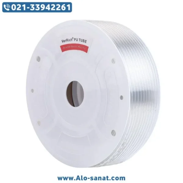 شیلنگ پنوماتیک سایز 8 سفید شفاف