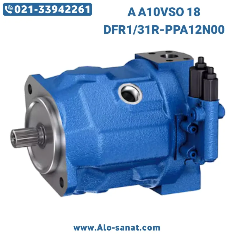 تصویر پمپ پیستونی رکسروت Rexroth مدل A-A10VSO-18-DFR131R-PPA12N00 مخصوص سیستم‌های هیدرولیک