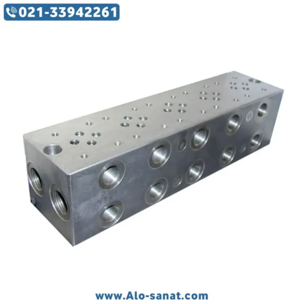 Hydraulic-manifold-block-5way بلوک زیر شیری هیدرولیک 5 طبقه