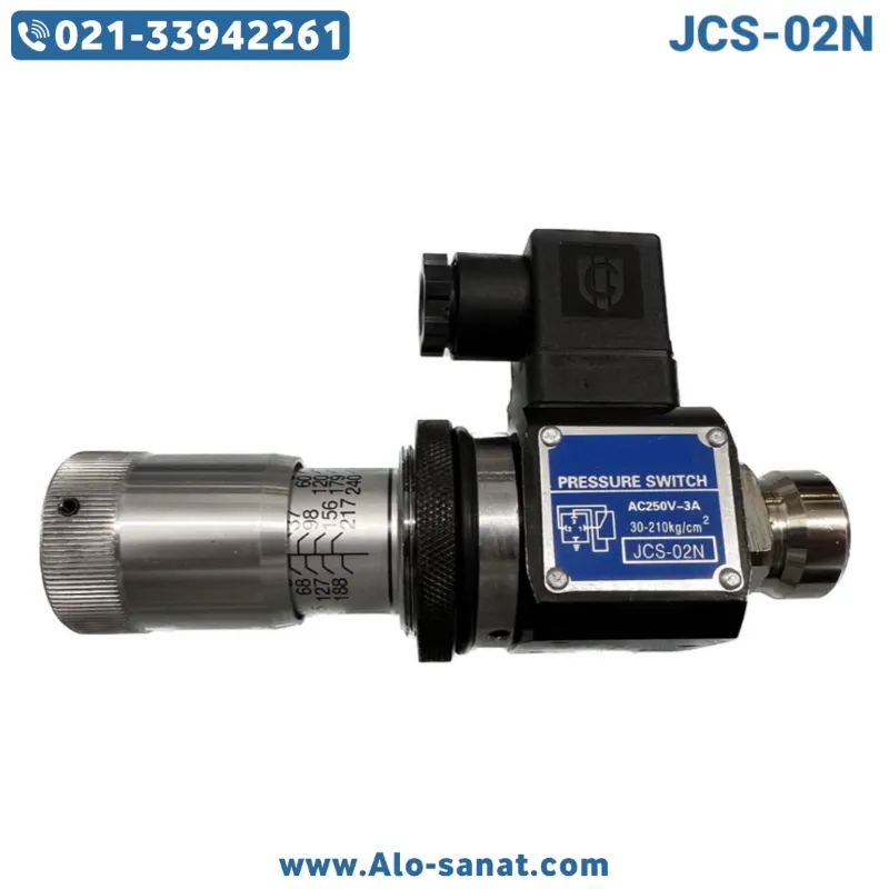 تصویر پرشر سوئیچ هیدرولیک JCS-02N برای کنترل فشار سیستم‌های هیدرولیک صنعتی