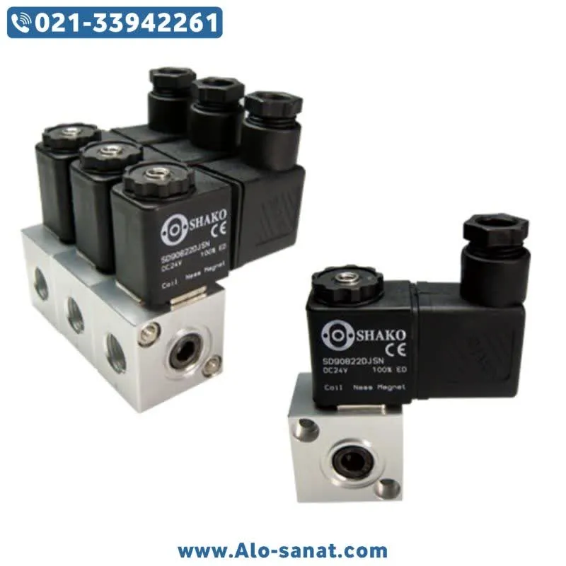شیر برقی پنوماتیک 3 به 2 شاکو سری PU322