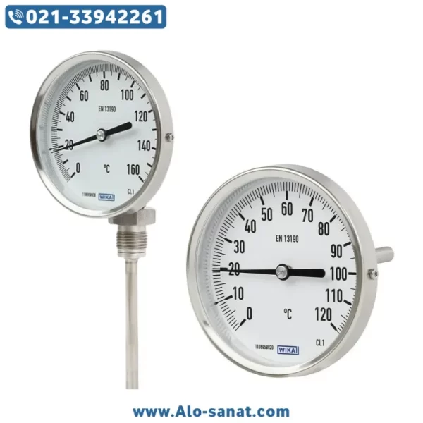 wika-bimetal-thermometer-a52-10cm-0-120c ترمومتر بیمتال ویکا A52 صفحه 10 سانت 0 تا 120 درجه