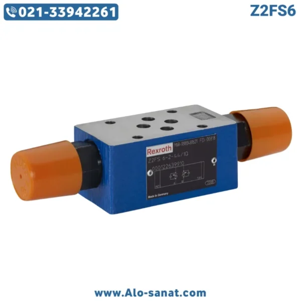 تصویر شیر کنترل جریان Rexroth مدل Z2FS6 مخصوص سیستم‌های هیدرولیک صنعتی