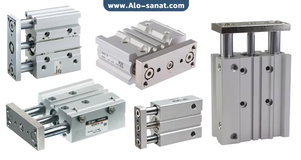 جک پنوماتیک راهنمادار با دقت حرکتی بالا برای فرآیندهای صنعتی