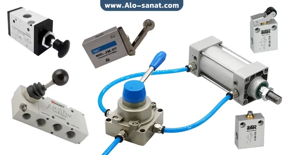 شیر دستی پنوماتیک با عملکرد ساده برای قطع و وصل جریان هوا