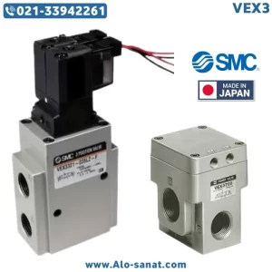 شیر برقی SMC سری VEX3 شیر 3 پورت
