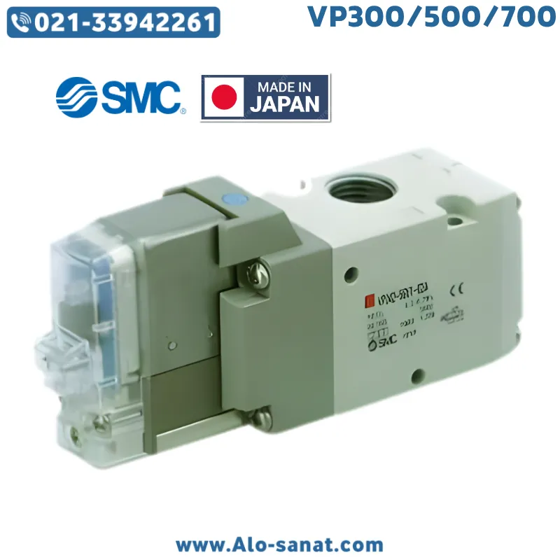 VP300-500-700-smc شیر smc سری VP300/500/700 ۳ پورت
