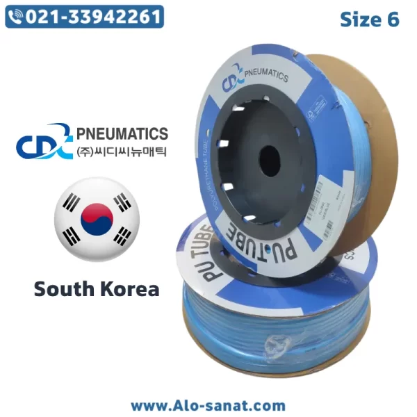 cdc-6mm-pneumatic-hose شیلنگ پنوماتیک CDC سایز ۶ میلیمتر در نمای نزدیک با کیفیت و انعطاف بالا
