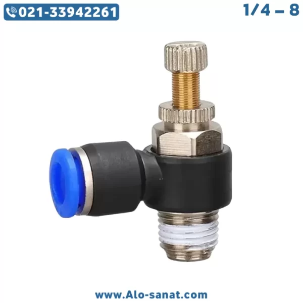 pneumatic-flow-fitting-sl-1-4-8 فولی سرجکی 1/4 به 8 پنوماتیک