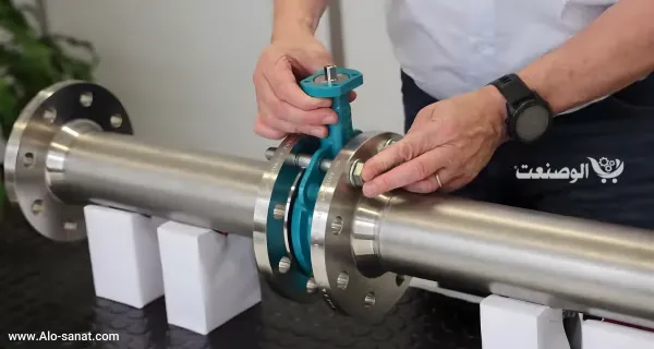 نحوه نصب شیر پروانه ای ویفری بین فلنچ های لوله