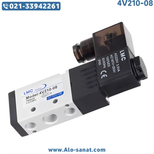 lmc-solenoidvalve-4v210-08 شیر برقی LMC مدل 4V210-08 5/2 1/4