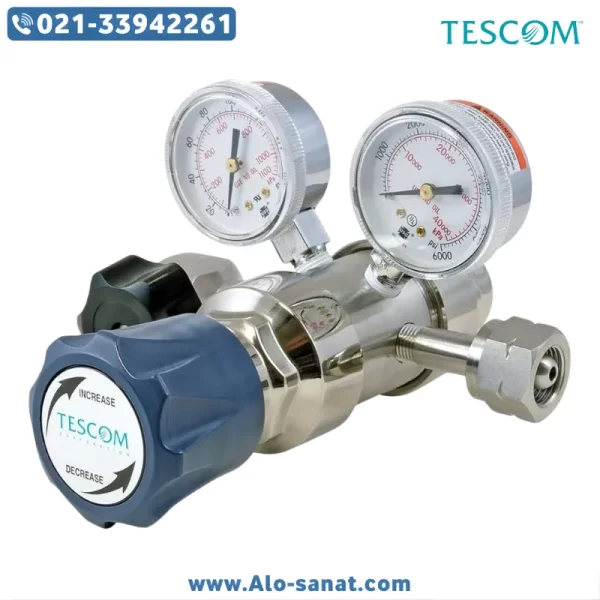 رگلاتور تسکام مدل 44-1100 برای کنترل فشار گاز نیتروژن تا 210 بار