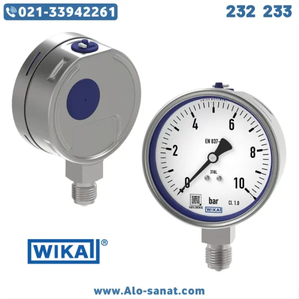 گیج فشار ویکا WIKA مدل 232 / 233