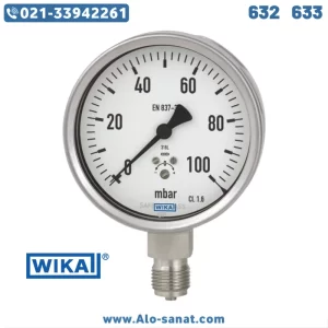 گیج فشار ویکا WIKA مدل 632.50 / 633.50 (مانومتر)