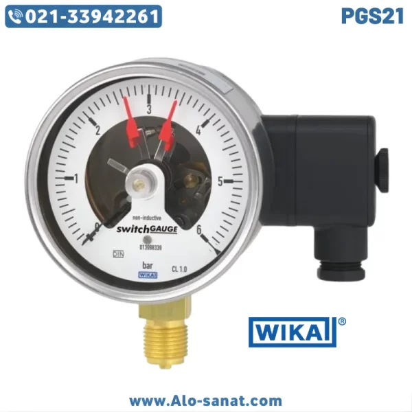 مانوستات (گیج فشار با سوئیچ) ویکا WIKA مدل PGS21