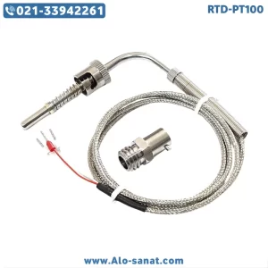 سنسور RTD-PT100 قطر ۶ میلیمتر طول ۱۵ سانتیمتر L شکل