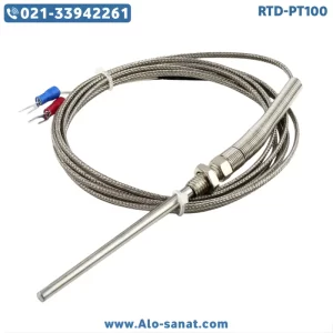 سنسور RTD-PT100 طول رابط ۲ متر غلاف ۱۵ سانتیمتر متحرک