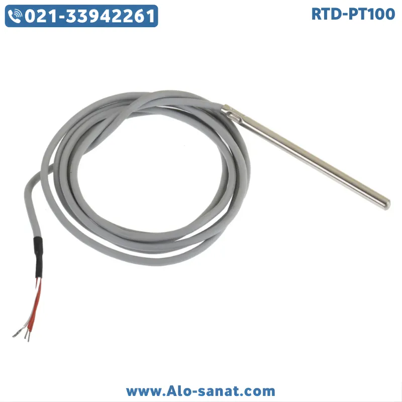 سنسور RTD-PT100 دوبل قطر ۳ میلیمتر سیلیکونی