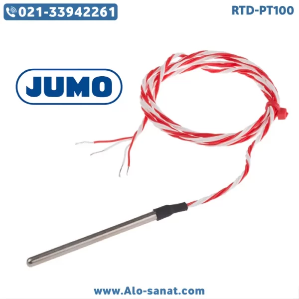 rtd-pt100-explosion-proof-flat-20cm-jumo سنسور RTD-PT100 ضد انفجار سر تخت طول ۲۰ سانتیمتر برند Jumo GmbH