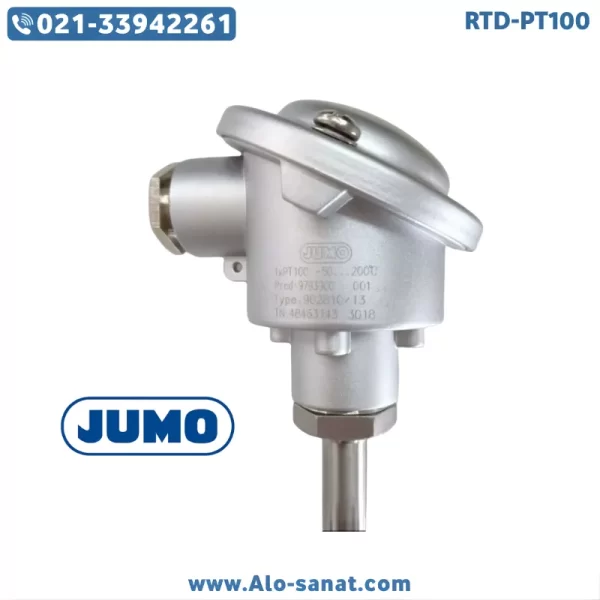 سنسور RTD برند Jumo دوبل PT100×2 نوک متفاوت