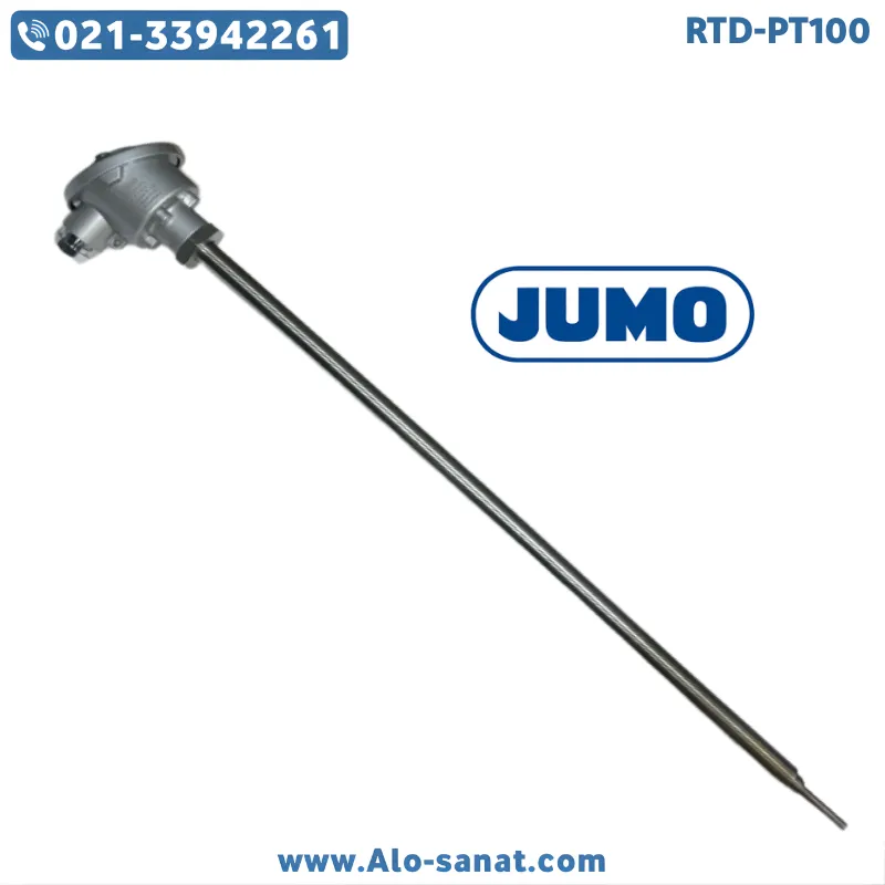 سنسور RTD برند Jumo دوبل PT100×2 نوک متفاوت