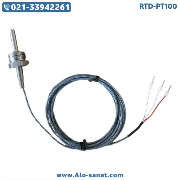 سنسور RTD-PT100 رزوه M8 غلاف ۱ سانتیمتری