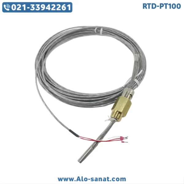سنسور RTD-PT100 سیمی ۴سیم قطعه چاکدار