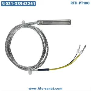 سنسور RTD-PT100 سیمی شیلدار ۵سانتیمتری بدون فنر