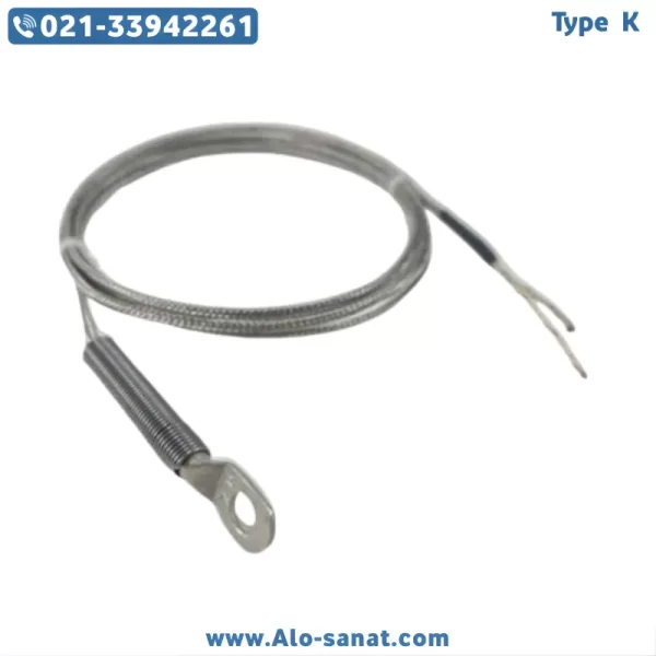 ترموکوپل Type K غلاف وایرشو با قابلیت پیچ شدن ترموکوپل Type K غلاف وایرشو با قابلیت پیچ شدن