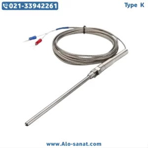 ترموکوپل Type K فلکسیبل قطر ۱ میلیمتر طول ۵ سانتیمتر