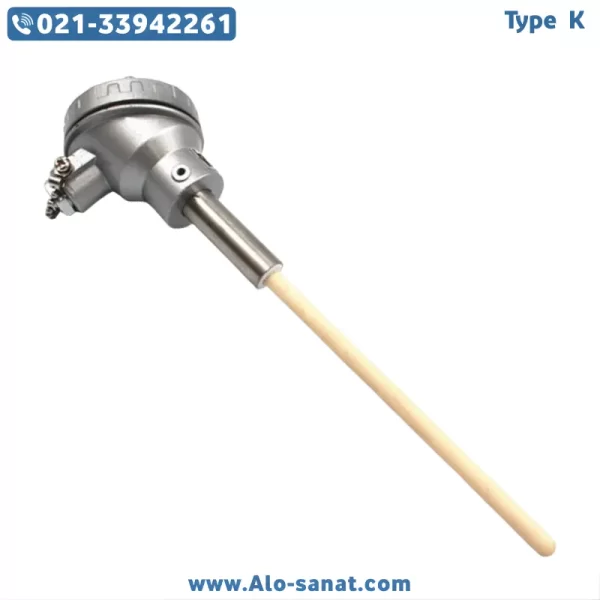 ترموکوپل Type K کلگی دار سرامیکی ترموکوپل Type K کلگی دار سرامیکی