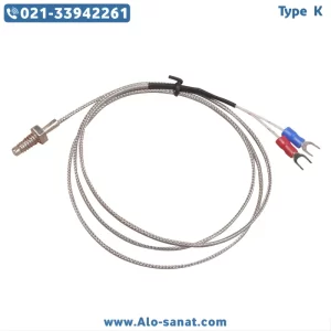 سنسور RTD-PT100 سیمی رزوه M6 قطر غلاف ۶ میلیمتر طول ۲ سانتیمتر