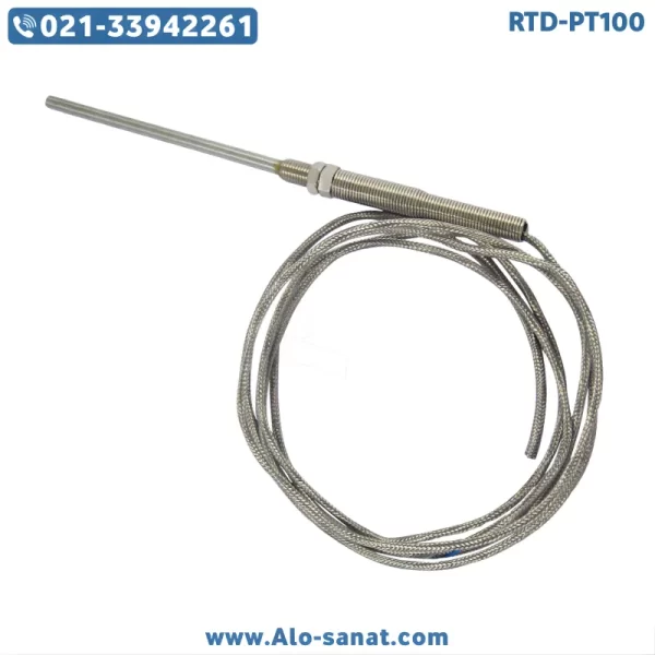 سنسور RTD-PT100 سیمی شیلدار رزوه m8_42 سنسور RTD-PT100 سیمی شیلدار رزوه m8