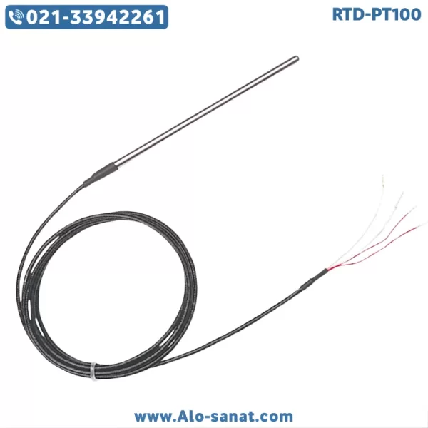 سنسور RTD-PT100 ویکا ۵۰ سانتیمتر بدون رزوه