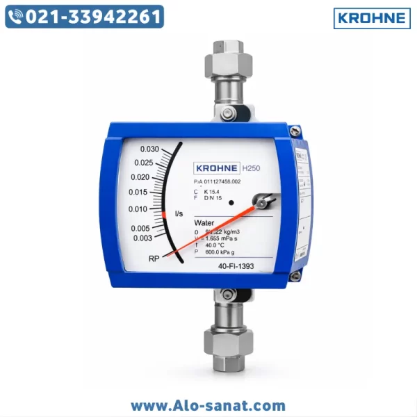 فلومتر کرونه مدل H250 رنج 0.003 تا 0.03 لیتر بر ثانیه 1/2