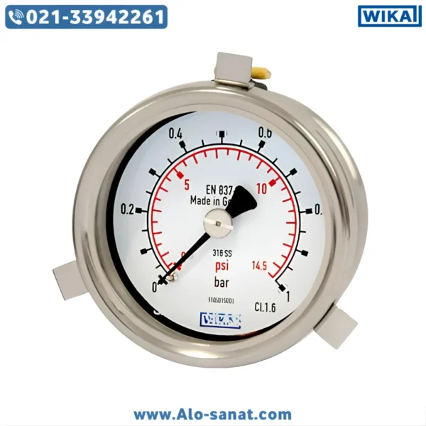 گیج فشار ویکا رنج 1- تا 0 بار مدل 232.50.063 اتصال از پشت