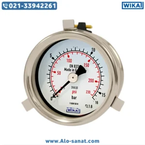 گیج فشار ویکا رنج 0 تا 16 بار مدل 232.50.063 اتصال پشت