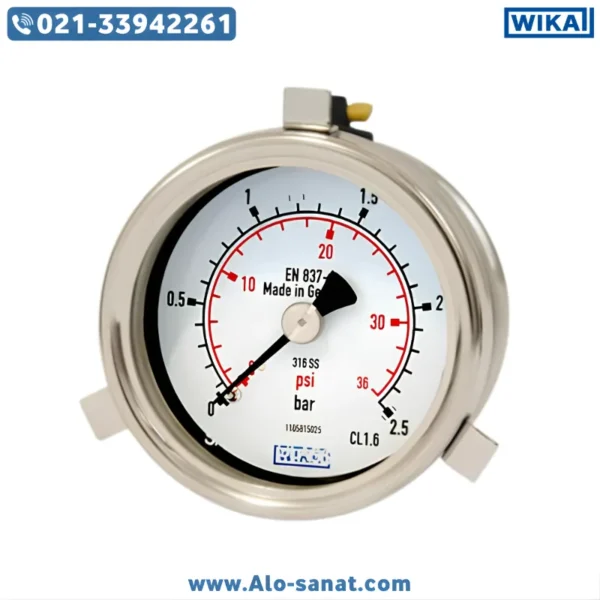 گیج فشار ویکا رنج 0 تا 2.5 بار مدل 232.50.063 اتصال پشت