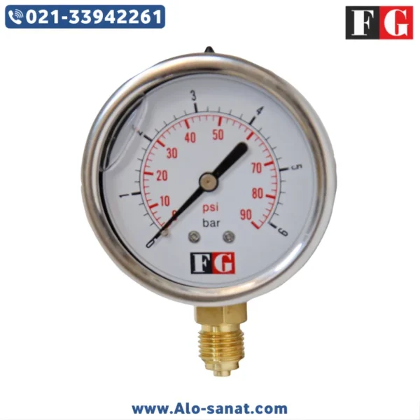 fg-pressure-gauge-6cm-6bar-bottom-connection گیج فشار 6 سانت FG رنج 6 بار کانکشن زیر