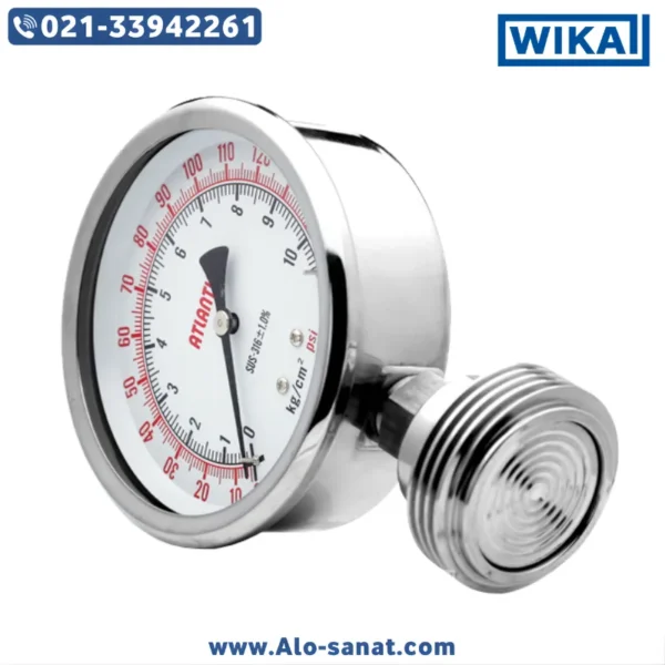 wika-diaphragm-pressure-gauge-stainless-steel گیج فشار دیافراگمی استیل ویکا WIKA