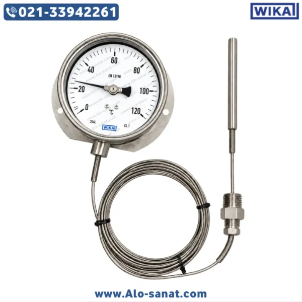 wika-f73-100-capillary-gas-thermometer-0-120c ترمومتر گازی ویکا F73.100 کاپیلاری 0 تا 120 درجه