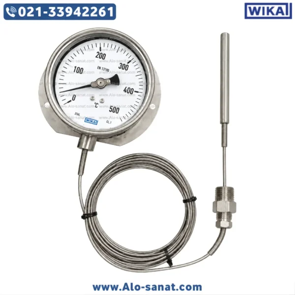 wika-f73-100-capillary-gas-thermometer-0-500c ترمومتر گازی ویکا F73.100 کاپیلاری 0 تا 500 درجه