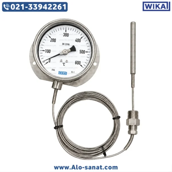 wika-f73-100-capillary-gas-thermometer-0-600c ترمومتر گازی ویکا F73.100 کاپیلاری 0 تا 600 درجه